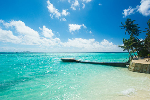 马尔代夫卡努呼啦岛 水飞上岛